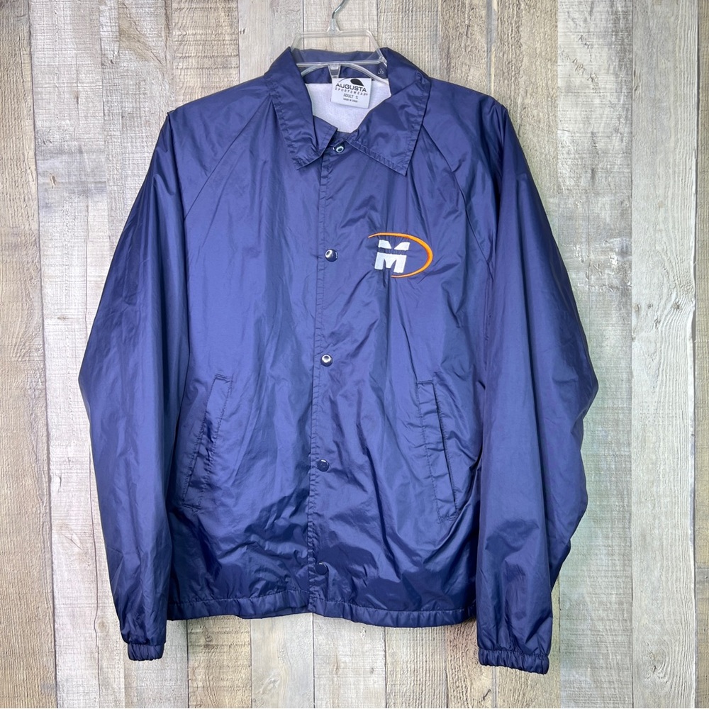 Augusta Sportswear Size Adult Small Snap Front Navyblue Lined Lightweigh…